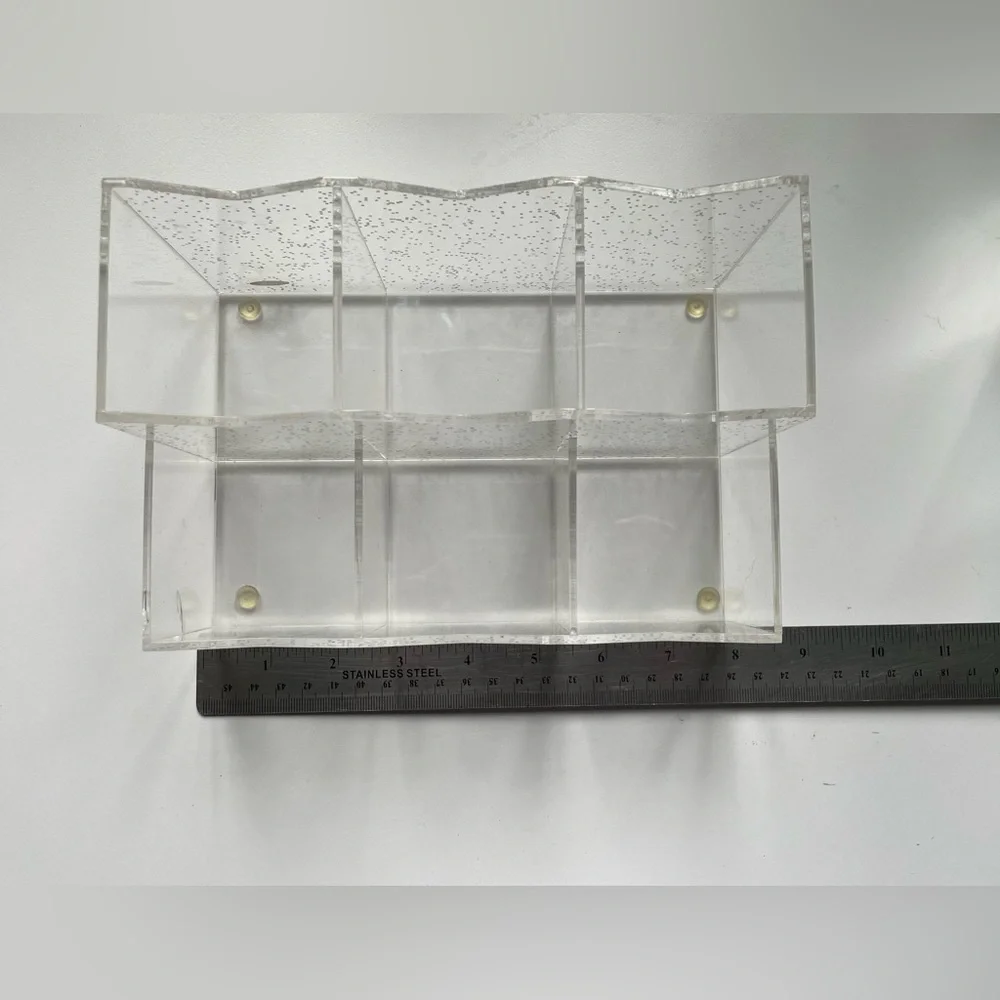 Two Piece Clear Glitter Organizer Set